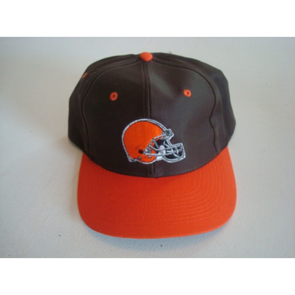 CLEVELAND BROWNS LOGO ATHLETIC HEADLIGHT snapback DEADSTOCK HAT CAP VINTAGE P5
